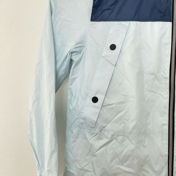 Noize Mens Colorblock Panel Nylon Hoodie Jacket Zip Up Blue M Medium - Picture 5 of 9